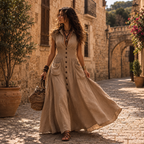 Sandstone Boho Maxi Dress